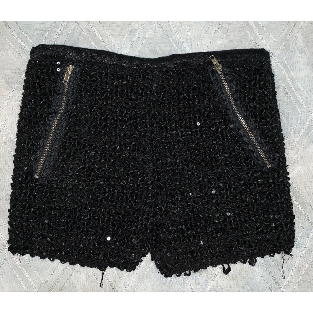Black Sequin Dressy Shorts! SIZE XS